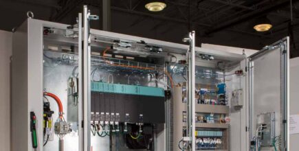 Large industrial control panel built by the MIS Controls team.